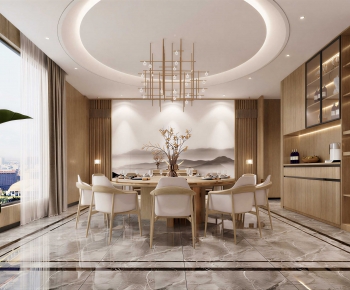 New Chinese Style Dining Room-ID:524950985