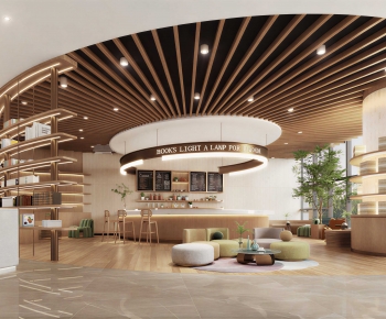 Modern Office Reception Desk-ID:668399108