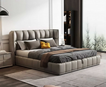 Modern Double Bed-ID:528826001