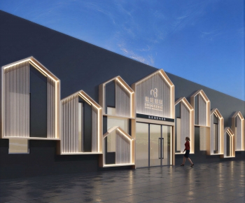 Modern Facade Element-ID:538197046