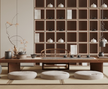 New Chinese Style Tea Tables And Chairs-ID:255371098