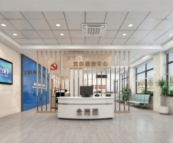 Modern Office Reception Desk-ID:216243983