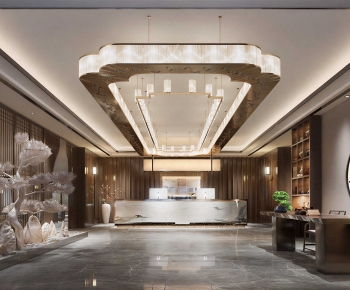 Modern Office Reception Desk-ID:672002085