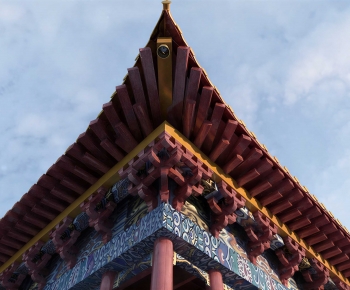 Chinese Style Ancient Architectural Buildings-ID:670876036