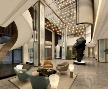 Modern Office Reception Desk-ID:711343054