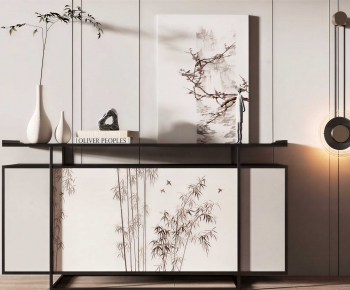 New Chinese Style Side Cabinet-ID:566982035