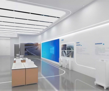Modern Exhibition Hall-ID:718312985