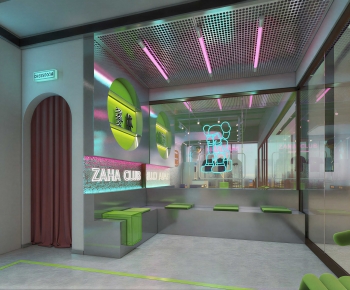 Modern Office Reception Desk-ID:678370955