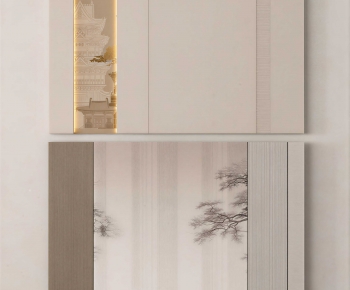 New Chinese Style TV Wall-ID:566812049