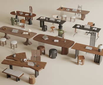 Modern Computer Desk And Chair-ID:317169903