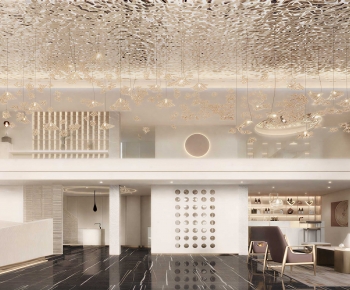 Modern Office Reception Desk-ID:888350961