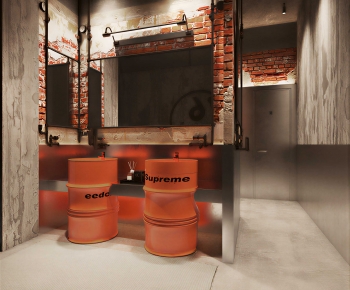 Industrial Style Public Toilet-ID:174324048