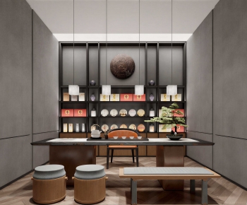 New Chinese Style Tea House-ID:696048026