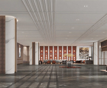 Modern Office Reception Desk-ID:864434008