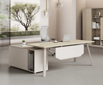 Modern Office Desk And Chair-ID:639887096