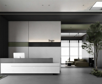 Modern Office Reception Desk-ID:259305008