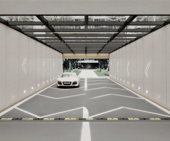 Modern Underground Parking Lot-ID:129996069