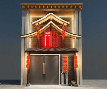 New Chinese Style Facade Element-ID:675343043