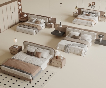 Modern Double Bed-ID:786509997
