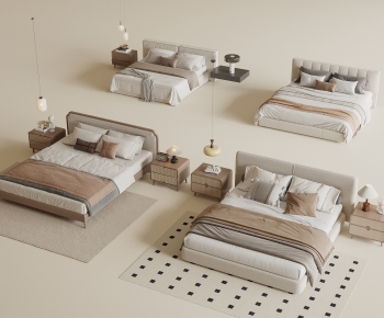 Modern Double Bed-ID:300663953