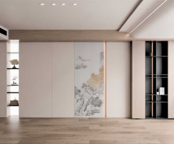 New Chinese Style TV Wall-ID:988456013