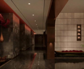 New Chinese Style Corridor/elevator Hall-ID:525235899