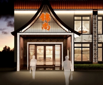 New Chinese Style Facade Element-ID:644512898