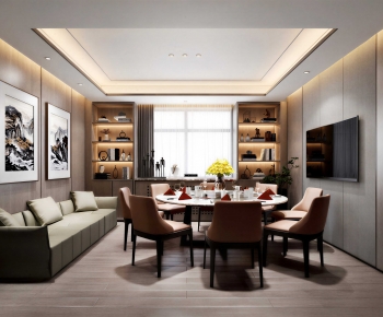 New Chinese Style Dining Room-ID:560944081