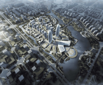 Modern Architectural Bird's-eye View Planning-ID:486730106
