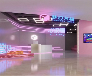 Modern Office Reception Desk-ID:887113091