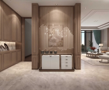 New Chinese Style A Living Room-ID:976459982