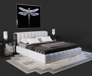 Modern Double Bed-ID:737577925