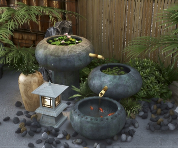 Japanese Style Rockery Waterscape-ID:751527074