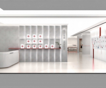 Modern Office Reception Desk-ID:647510056