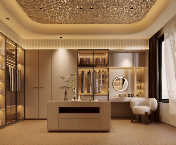 Modern Clothes Storage Area-ID:132129255