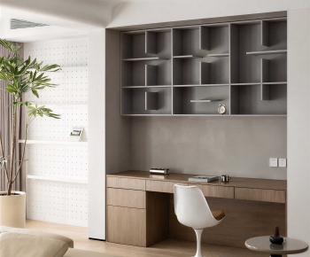 Modern Computer Desk And Chair-ID:378837116