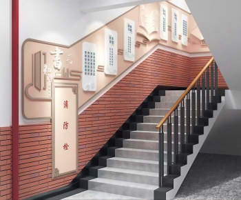 New Chinese Style Stairwell-ID:522473109
