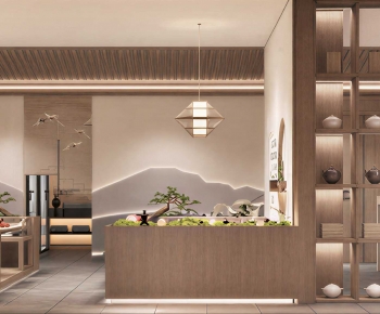 New Chinese Style Teahouse Tea House-ID:667188885