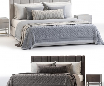 Modern Double Bed-ID:522854095