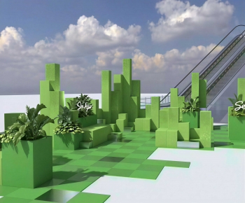Modern Exhibition Hall-ID:439848908