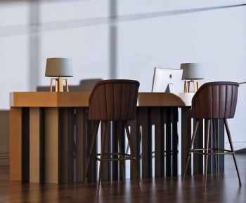 Modern Computer Desk And Chair-ID:346771007