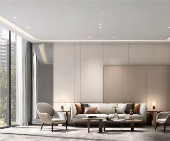 New Chinese Style A Living Room-ID:624536997