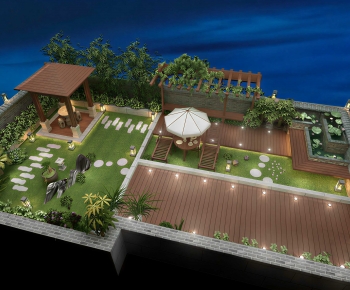New Chinese Style Garden Landscape-ID:566823014