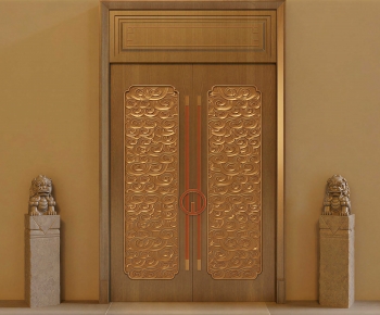 New Chinese Style Double Door-ID:536463024