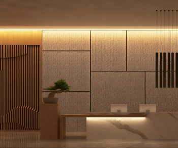New Chinese Style Office Reception Desk-ID:930862901