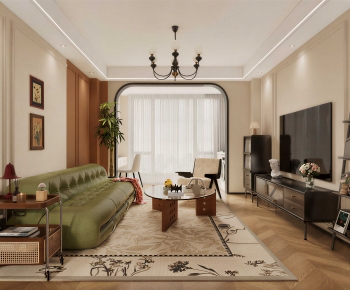 French Style A Living Room-ID:642592916