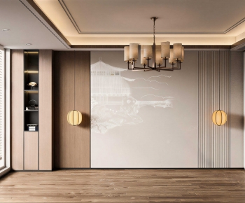 New Chinese Style TV Wall-ID:949095013