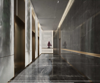 Modern Corridor/elevator Hall-ID:492311959
