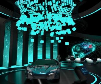 Modern Exhibition Hall-ID:567901164