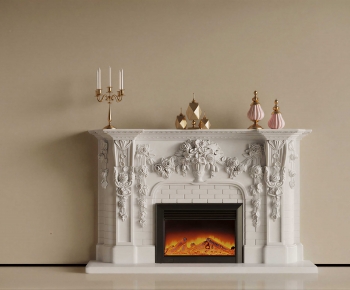 Simple European Style Fireplace-ID:384120955